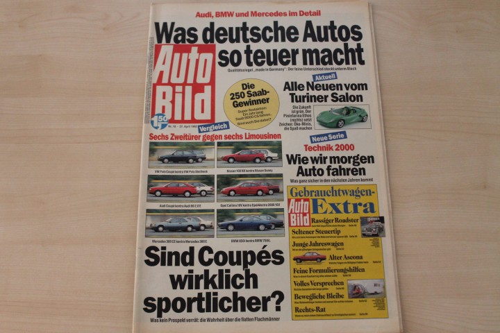 Deckblatt Auto Bild (18/1992)